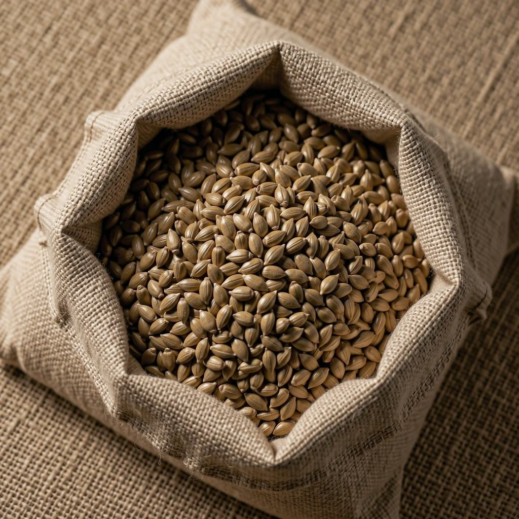 Macro detail of botanical lipid-rich seeds