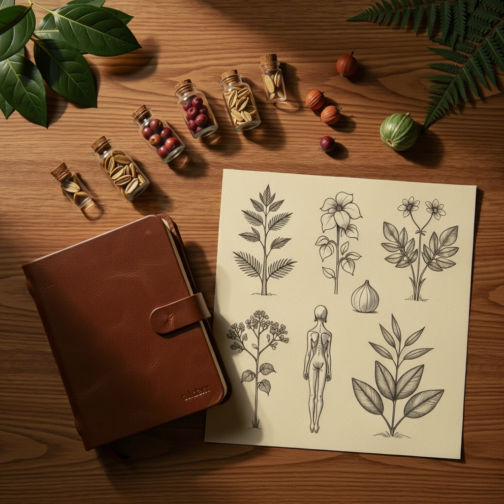 The curation table of a botanical expert